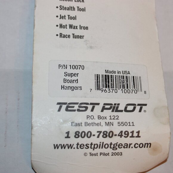 Test Pilot Performance Parts Super Board Hangers PN 10070 Made in USA Snowboard - Picture 8 of 8